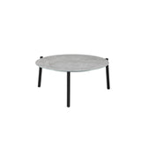Livsip 3pc Outdoor Patio Sets 50CM Grey Round Table Rattan Chairs - Side View