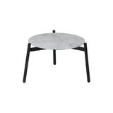 Livsip 3PCS Outdoor Patio Set 50cm Grey Table Cushioned Armchairs - Rear View