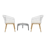 Livsip 3 Piece Outdoor Patio Set Lounge Furniture Sets 50cm Table