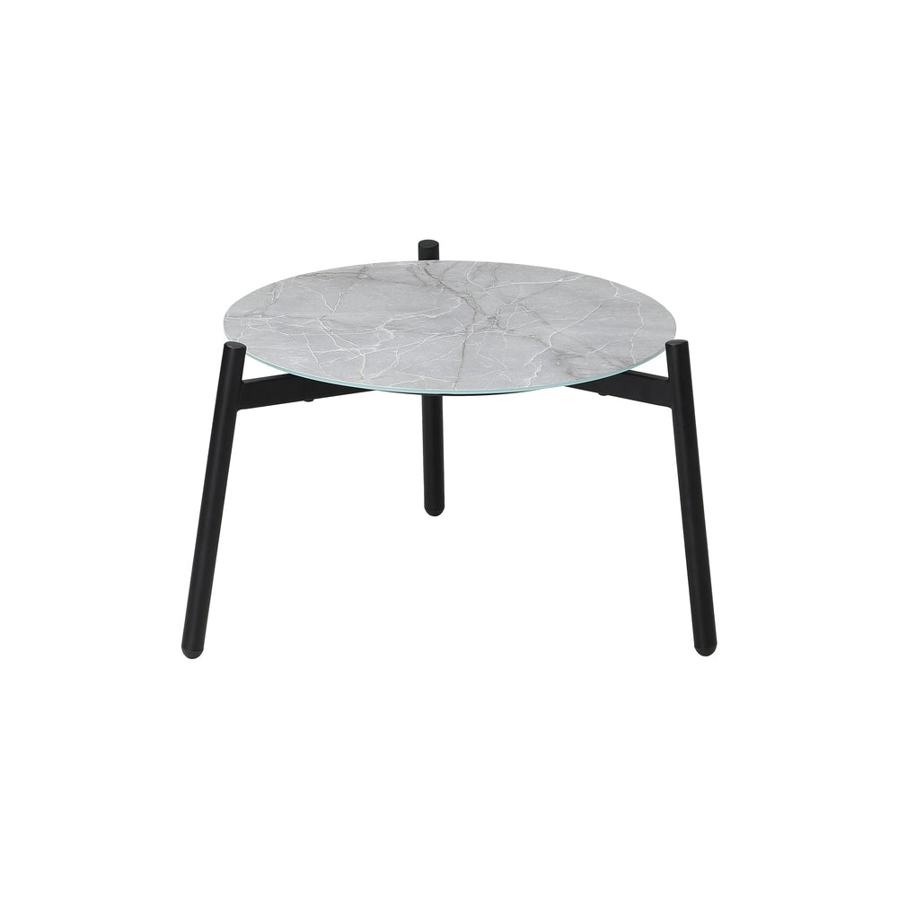 Livsip 3PCS Outdoor Bistro Set Patio Chair 50cm Coffee Table Textilene