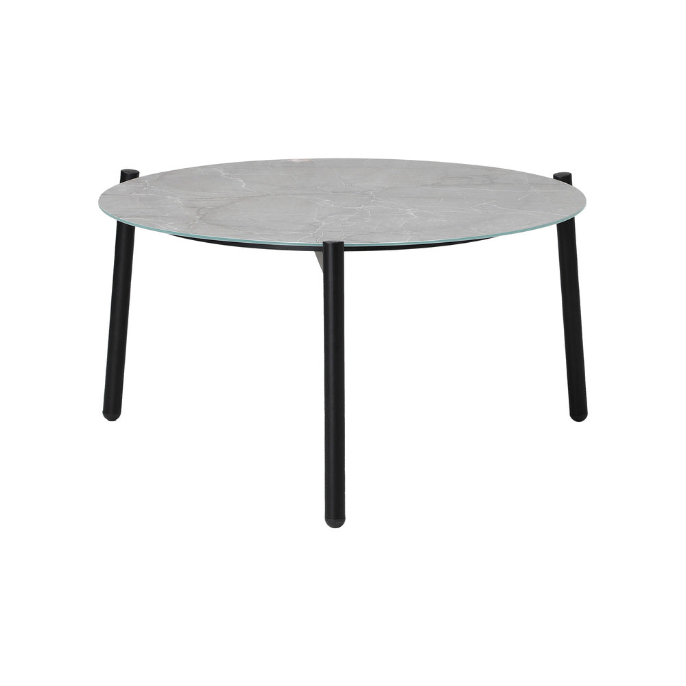 Livsip 3PCS Outdoor Patio Set 70cm Coffee Table Grey Chairs