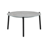 Livsip 3PCS Outdoor Patio Set 70cm Coffee Table White Chairs