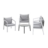 Livsip 5PCS Outdoor Patio Set 70cm Coffee Table 4 Armchairs