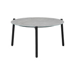 Livsip 3PC Outdoor Patio Set 70CM Grey Marble Table Rattan Chairs