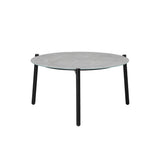 Livsip 5pc Outdoor Patio Set 70CM Grey Marble Table Rattan Chairs