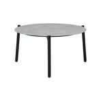 Livsip 5pc Outdoor Patio Setting 70cm Table Grey and Black Armchairs