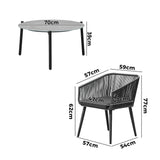 Livsip 5pc Outdoor Patio Set Lounge Furniture Setting - Front View