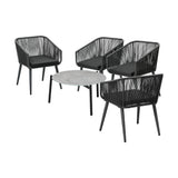Livsip 5pc Outdoor Patio Set Lounge Furniture Setting - Top-Down View
