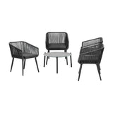 Livsip 5pc Outdoor Patio Set Lounge Furniture Setting - Side View