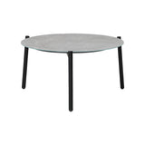 Livsip 4PCS Outdoor Lounge Set Grey 70cm Coffee Table with Chairs - Rear View