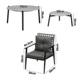 Livsip Outdoor Patio Set 2pc Grey Table Sets 4pc Rattan Black Chairs