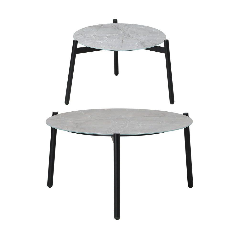Livsip 6PCS Outdoor Patio Set Grey Coffee Table Set Lounge Chairs