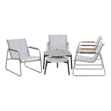Livsip 6PCS Outdoor Patio Set 4x Chairs Coffee Table Set Textilene - Extra Image