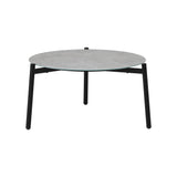 Livsip Outdoor Coffee Side Marble Table Desk 50cm Grey - Front View