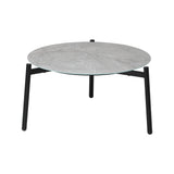 Livsip Outdoor Coffee Side Marble Table Desk 50cm Grey - Top-Down View