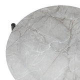 Livsip Outdoor Coffee Side Marble Table Desk 70cm Grey - Close-Up Angle