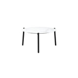 Livsip 3pcs Outdoor Patio Set 50cm Marble Table Rattan Chairs
