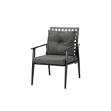 Livsip 3pcs Outdoor Patio Set 50cm Marble Table Rattan Chairs - Front View
