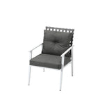 Livsip 3pcs Outdoor Lounge Set 50CM Round Table Rattan Chairs - 45-Degree Angle