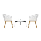 Livsip 2 Seater Outdoor Patio Setting 70cm Table - Close-Up Angle