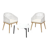 Livsip 2 Seater Outdoor Patio Setting 70cm Table - Top-Down View