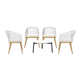 Livsip 4 Seater Outdoor Patio Set 70cm Table