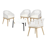 Livsip 4 Seater Outdoor Patio Set 70cm Table - Side View