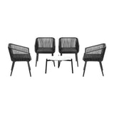 Livsip Outdoor Lounge Setting Furniture 5 Piece Patio Set - Rear View