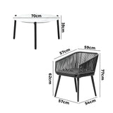 Livsip Outdoor Lounge Setting Furniture 5 Piece Patio Set - Front View