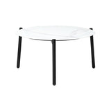 Livsip 3PCS Outdoor Lounge Set White 70cm Coffee Table Chairs