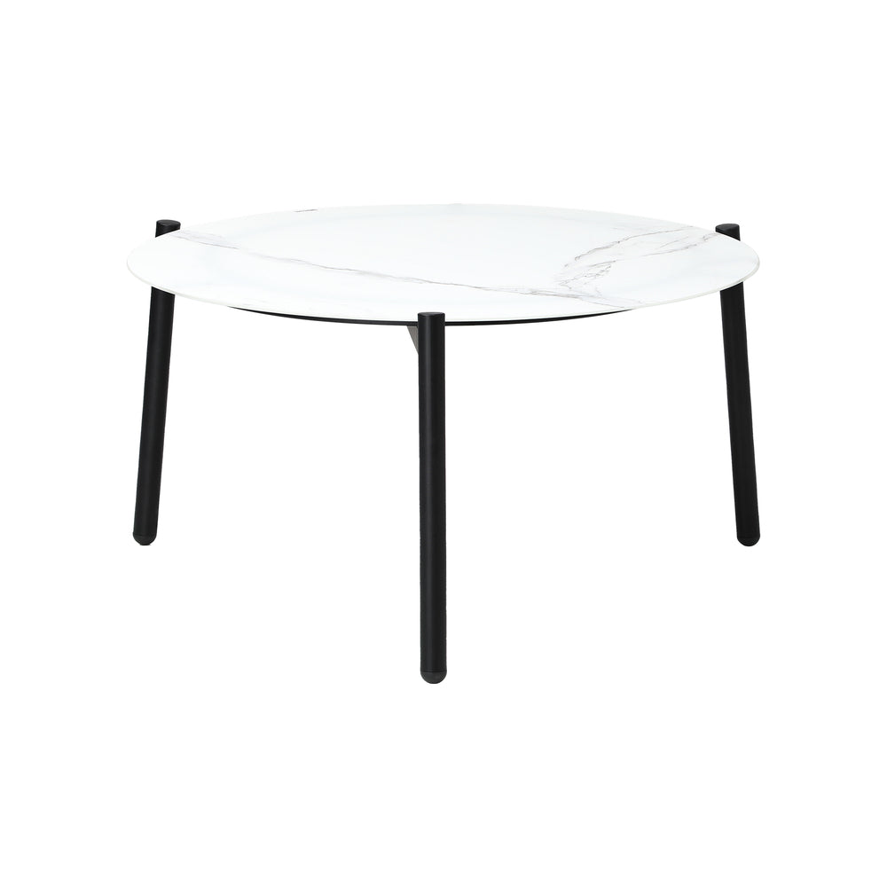 Livsip 3PCS Outdoor Bistro Set Patio Chair 70cm White Table Textilene
