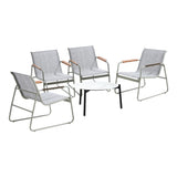 Livsip Outdoor Patio Set 4x Chairs and 70cm Coffee Table