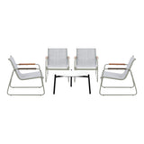 Livsip Outdoor Patio Set 4x Chairs and 70cm Coffee Table