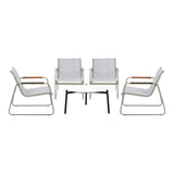 Livsip Outdoor Patio Set 4x Chairs and 70cm Coffee Table - Top-Down View