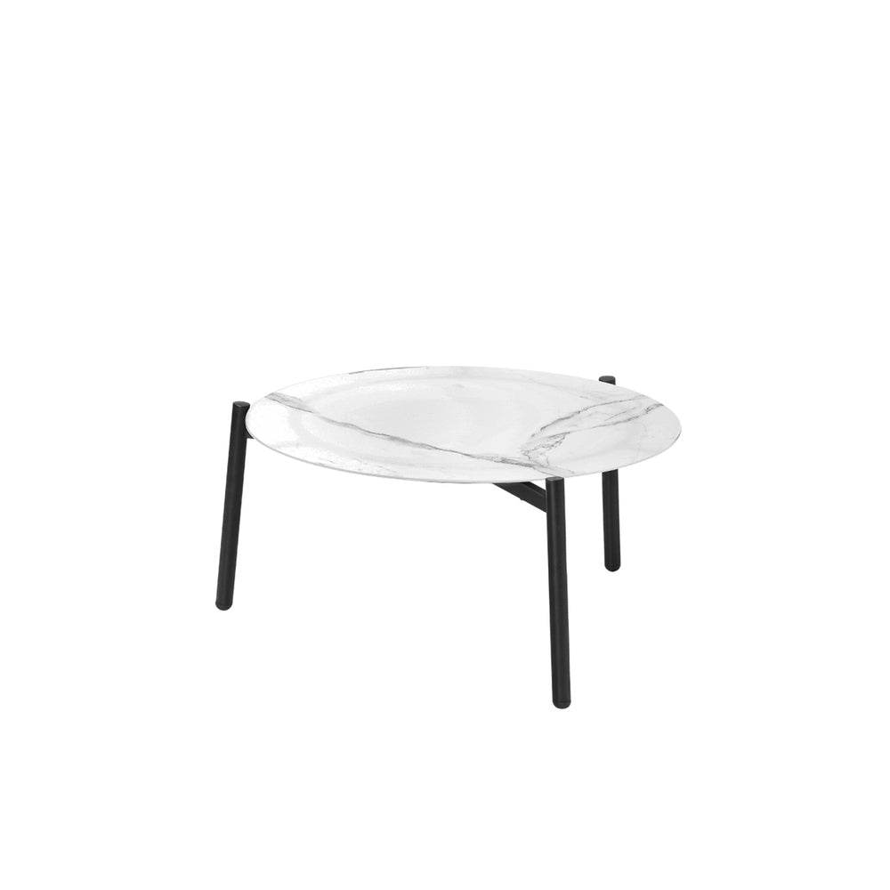 Livsip Outdoor Lounge Set 4 Seater Patio Chairs 70cm White Table
