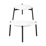 Livsip 6 Piece Outdoor Patio Set White Table Set White Armchairs