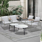 Livsip 6PCS Outdoor Patio Set Textilene Chair Lounge Coffee Table Set
