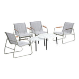 Livsip 6PCS Outdoor Patio Set Textilene Chair Lounge Coffee Table Set