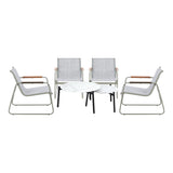 Livsip 6PCS Outdoor Patio Set Textilene Chair Lounge Coffee Table Set