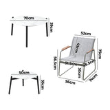 Livsip 6PCS Outdoor Patio Set Textilene Chair Lounge Coffee Table Set