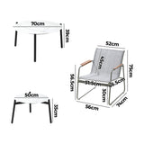 Livsip 6PCS Outdoor Patio Set Textilene Chair Lounge Coffee Table Set - Extra Image