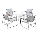 Livsip 6PCS Outdoor Patio Set Textilene Chair Lounge Coffee Table Set