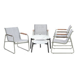 Livsip 6PCS Outdoor Patio Set Textilene Chair Lounge Coffee Table Set