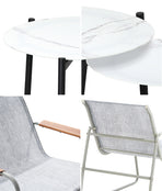 Livsip 6PCS Outdoor Patio Set Textilene Chair Lounge Coffee Table Set