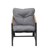 Livsip 2 Piece Outdoor Armchair Lounge Sofa Black
