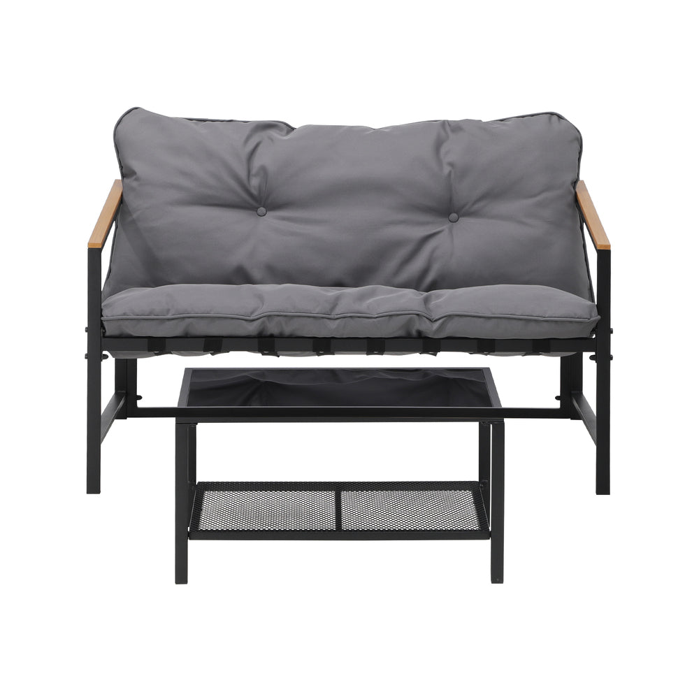 Livsip 2 Piece Outdoor Patio Set Garden Lounge Setting
