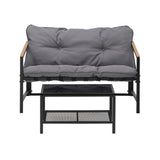 Livsip 2 Piece Outdoor Patio Set Garden Lounge Setting - Rear View
