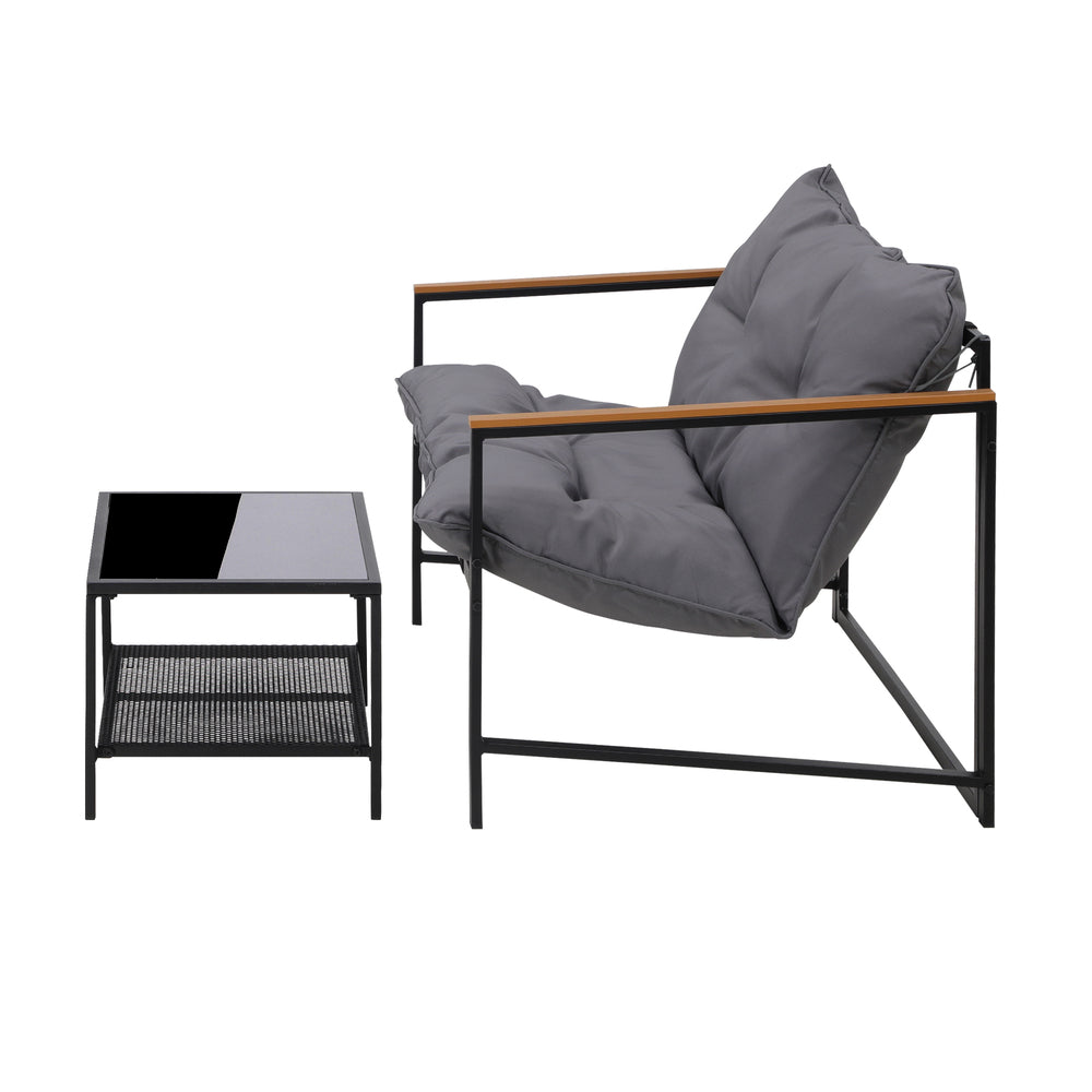 Livsip 2 Piece Outdoor Patio Set Garden Lounge Setting