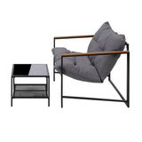 Livsip 2 Piece Outdoor Patio Set Garden Lounge Setting - Front View