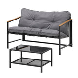 Livsip 2 Piece Outdoor Patio Set Garden Lounge Setting - Top-Down View